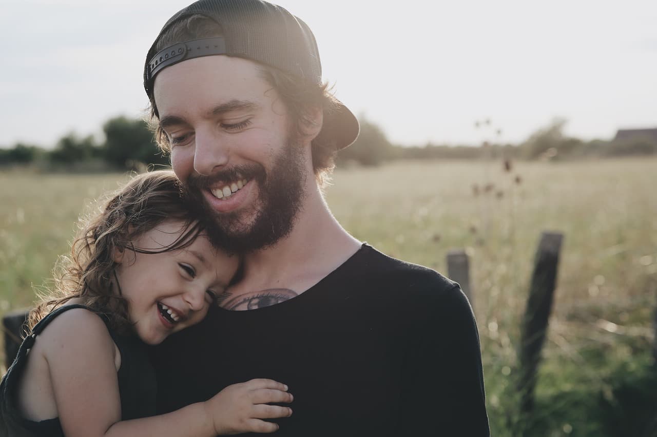 Family celebrating their new home together